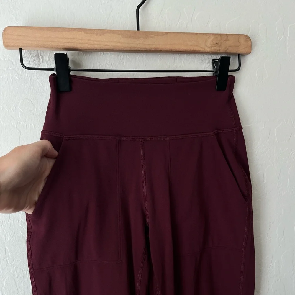 Lululemon align high rise joggers garnet 6